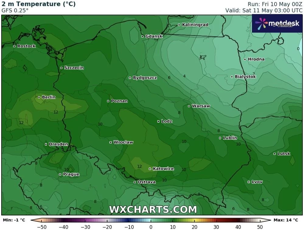 Noc z piątku na sobotę będzie mroźna na północnym wschodzie kraju. Przy gruncie może być do -2 st. C Noc z piątku na sobotę będzie mroźna na północnym wschodzie kraju. Przy gruncie może być do -2 st. C