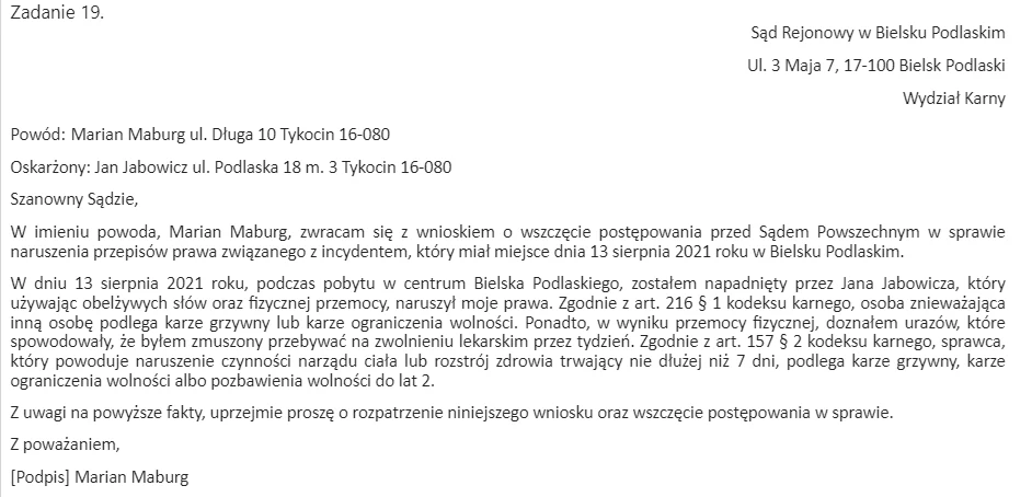 Matura 2024 - WOS rozszerzony. Proponowane rozwiązanie zadania nr 19 Matura 2024 - WOS rozszerzony. Proponowane rozwiązanie zadania nr 19