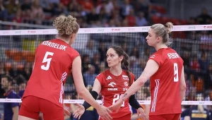 Siatkarki reprezentacji Polski: Agnieszka Korneluk, Katarzyna Wenerska, Magdalena Stysiak