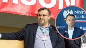 Marek Krajewski, prezes Polskiego Związku Badmintona i Sławomir Nitras, minister sportu i turystyki (w ramce)