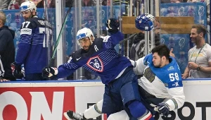 Kadr z meczu Francja - Kazachstan