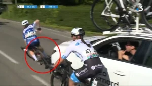 wypadek na mistrzostwach Francji juniorek w kolarstwie