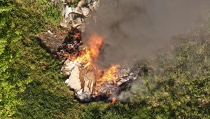 Nielegalnie palił śmieci na działce. Dron przyłapał go na gorącym uczynku