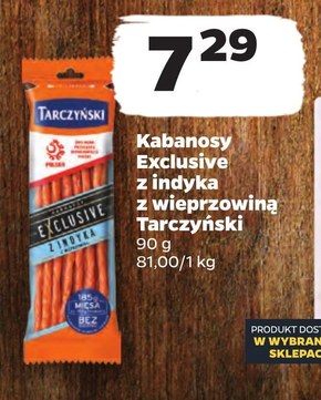 Tarczyński Kabanosy Exclusive z indyka z wieprzowiną 90 g niska cena