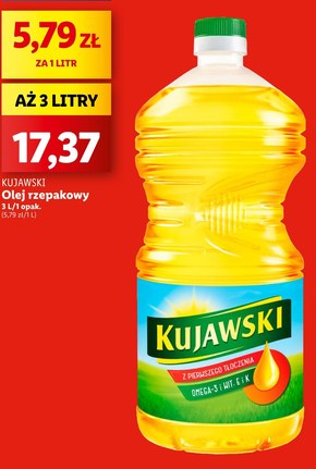 Kujawski Olej rzepakowy z pierwszego tłoczenia 3 l niska cena