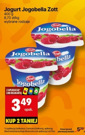 Zott Jogobella Jogurt owocowy Standard 400 g niska cena