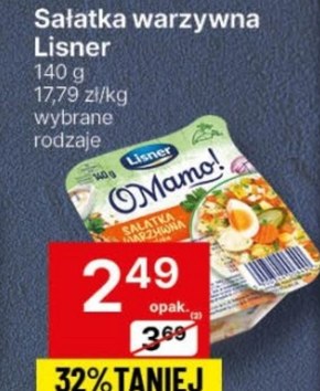 Lisner O Mamo! Sałatka warzywna polska 140 g niska cena