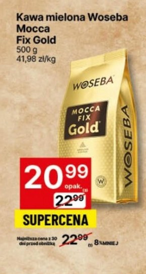 Woseba Mocca Fix Gold Kawa palona mielona 500 g niska cena