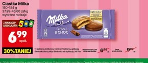 Milka Choc & Choc Ciastka biszkoptowe przekładane nadzieniem kakaowym oblane czekoladą mleczną 150 g niska cena
