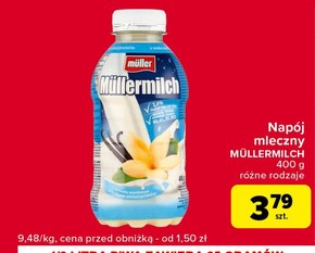 Müller Müllermilch Napój mleczny o smaku waniliowym 400 g niska cena