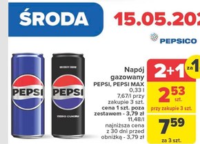 Pepsi Max Napój gazowany o smaku cola 330 ml niska cena