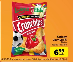 Crunchips Chipsy ziemniaczane o smaku papryka 140 g niska cena