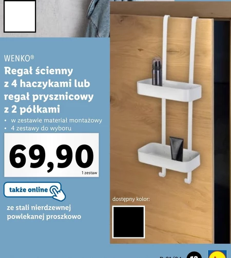 Regał prysznicowy Wenko