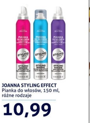 Joanna Styling Effect Pianka do włosów ekstramocna 150 ml niska cena