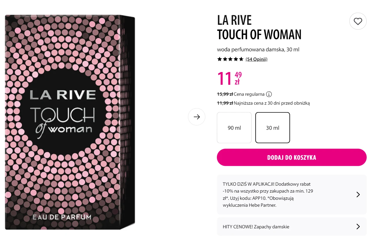 Perfumy La Rive taniej w Hebe! 