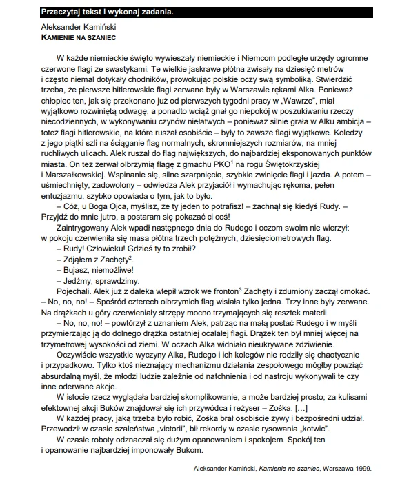 Egzamin ósmoklasisty 2024: Język polski. Arkusz CKE i odpowiedzi - strona 4 Egzamin ósmoklasisty 2024: Język polski. Arkusz CKE i odpowiedzi - strona 4