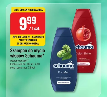 Schauma Men For Men Szampon do włosów dla mężczyzn do codziennego stosowania 400 ml
