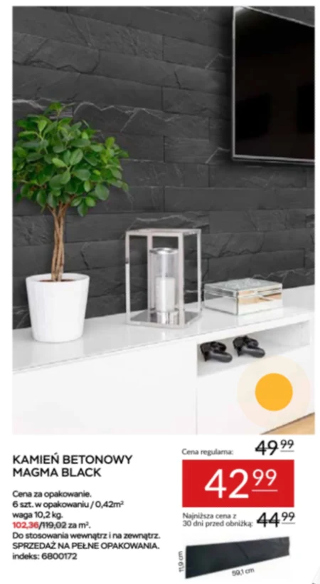 Kamień dekoracyjny Magma black