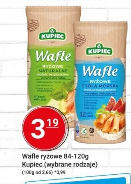 Kupiec Wafle ryżowe z solą morską 120 g