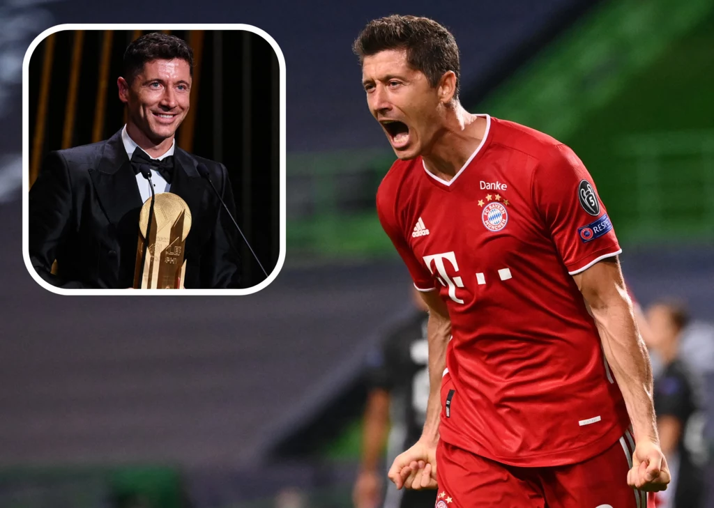 Napastnik reprezentacji Polski i FC Barcelona - Robert Lewandowski w barwach Bayernu Monachium Napastnik reprezentacji Polski i FC Barcelona - Robert Lewandowski w barwach Bayernu Monachium