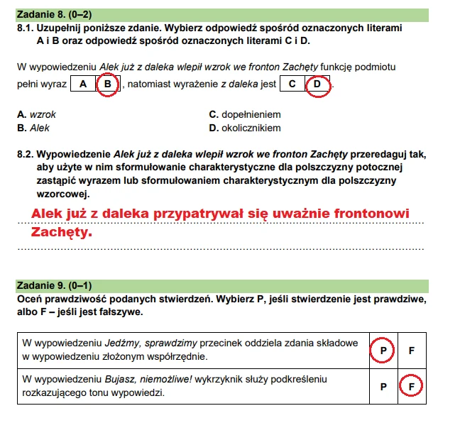 Egzamin ósmoklasisty 2024: Język polski. Arkusz CKE i odpowiedzi - strona 9 Egzamin ósmoklasisty 2024: Język polski. Arkusz CKE i odpowiedzi - strona 9