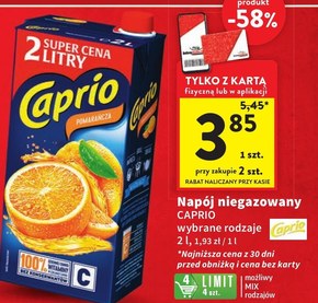 Caprio Napój pomarańcza 2 l niska cena