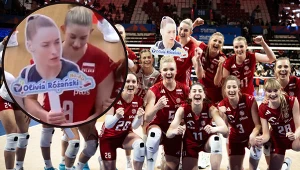 Polskie siatkarki po meczu z Włochami zapozowały z podobizną Olivii Różański