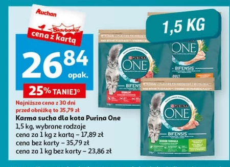 PURINA ONE Bifensis Sterilcat Karma dla kotów bogata w wołowinę 1,5 kg