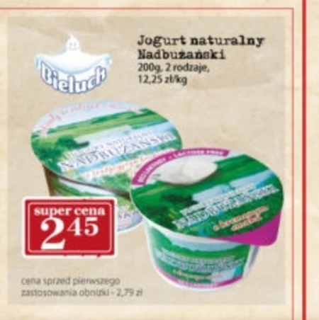 Jogurt naturalny nadbużański bez laktozy 200 g