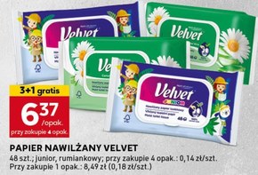 Velvet Camomile & Aloe Vera Nawilżany papier toaletowy 48 sztuk niska cena