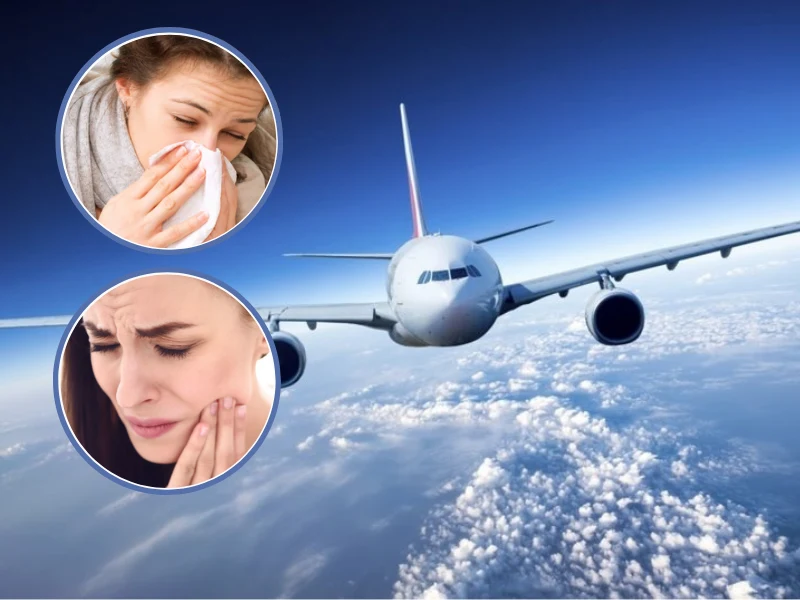 W przypadku silnego kataru lub bólu zęba lot samolotem nie jest wskazany W przypadku silnego kataru lub bólu zęba lot samolotem nie jest wskazany