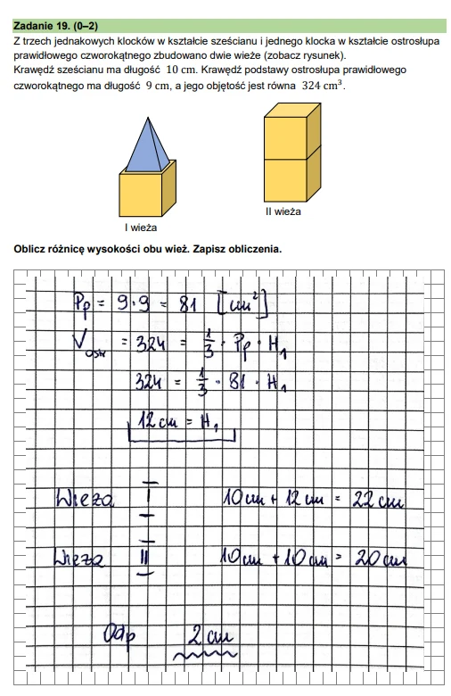 Egzamin ósmoklasisty 2024: Matematyka. Arkusz CKE i odpowiedzi - strona 20 Egzamin ósmoklasisty 2024: Matematyka. Arkusz CKE i odpowiedzi - strona 20