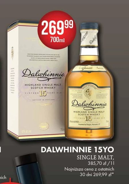 Dalwhinnie 15 Years Old Highland Single Malt Whisky 700 ml