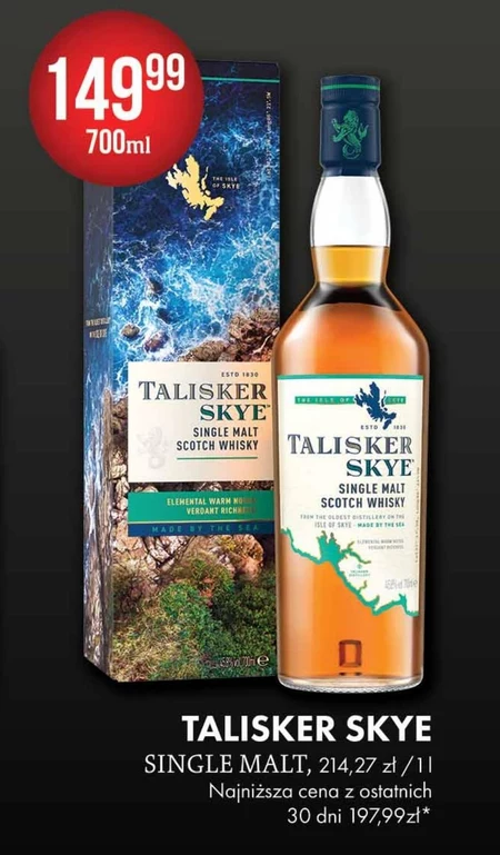 Talisker Skye Single Malt Scotch Whisky 700 ml