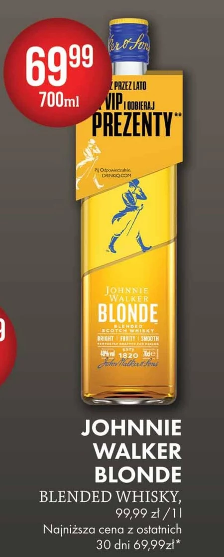 Johnnie Walker Blonde Blended Scotch Whisky 700 ml