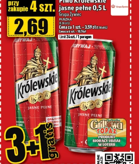 Królewskie Piwo jasne pełne 500 ml