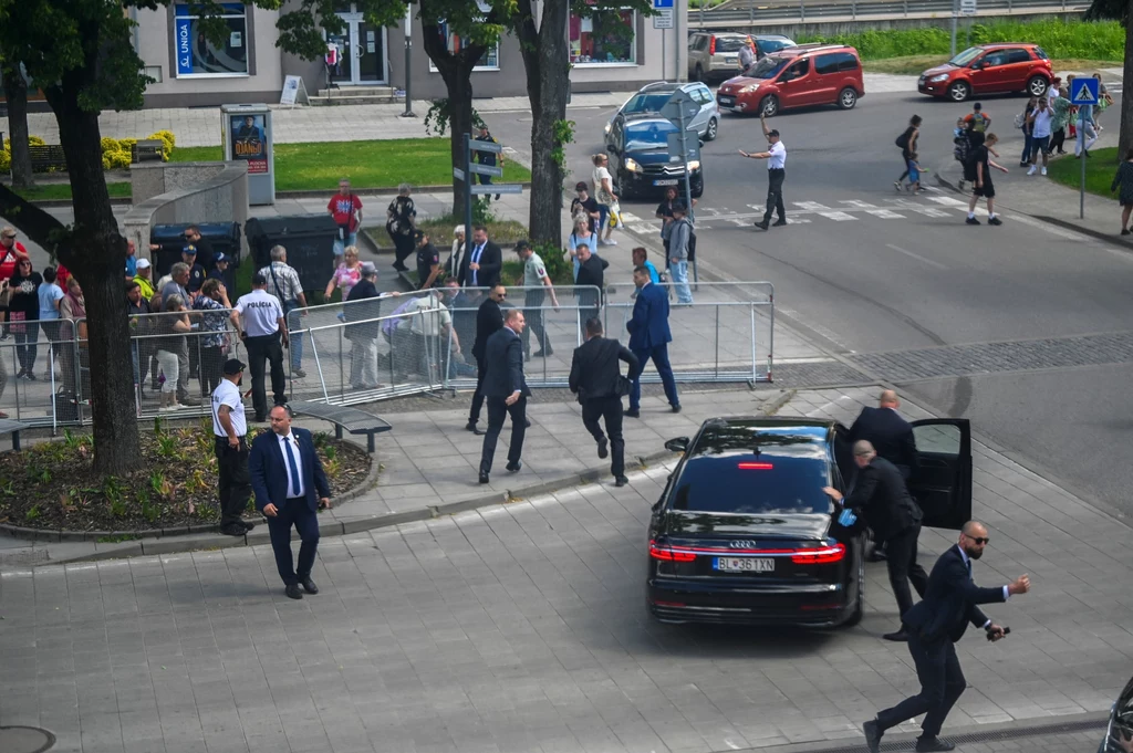 Premier Słowacji Roberto Fico postrzelony Premier Słowacji Roberto Fico postrzelony