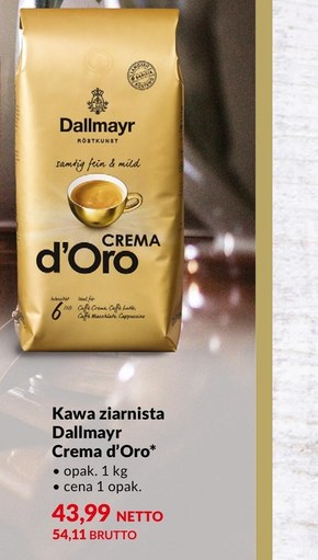 Dallmayr Crema d'Oro Kawa ziarnista 1000 g niska cena