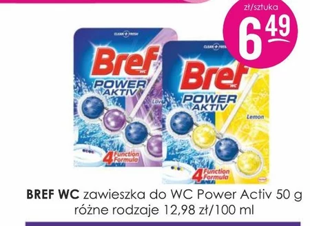 Bref WC Color Aktiv+ Zawieszka myjąco-zapachowa do muszli WC eukaliptus 50 g