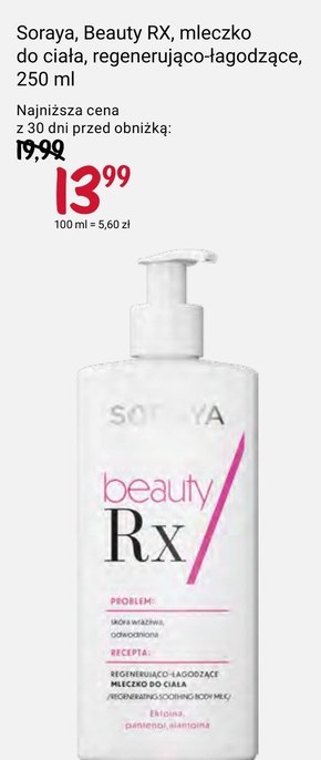 Soraya Beauty Rx Regenerująco-łagodzące mleczko do ciała 250 ml niska cena