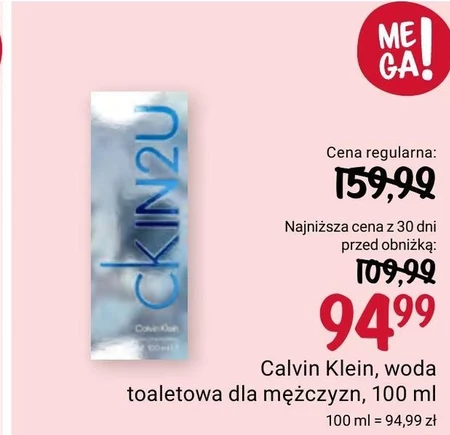 Woda toaletowa dla mężczyzn Calvin Klein