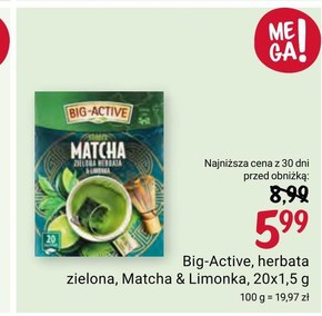 Big-Active Herbata matcha zielona herbata & limonka 30 g (20 x 1,5 g) niska cena