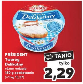 Président Twaróg Delikatny naturalny 150 g niska cena