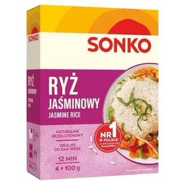 Sonko Ryż jaśminowy 400 g (4 x 100 g) - 0