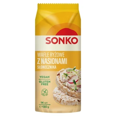 Sonko Wafle ryżowe z nasionami słonecznika 130 g (14 sztuk) - 0