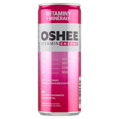 Oshee Vitamin Energy Napój gazowany o smaku pomarańczowym 250 ml - 1