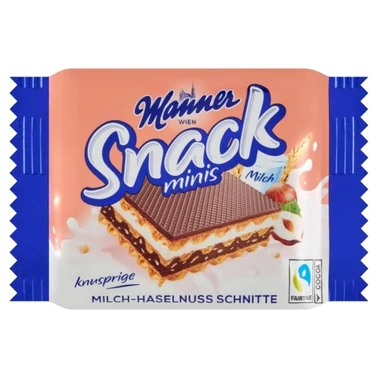 Manner Chrupkie wafle z kremem mlecznym i z orzechów laskowych 125 g (5 x 25 g) - 0