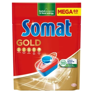 Somat Gold Tabletki do mycia naczyń w zmywarkach 1056 g (60 sztuk) - 0