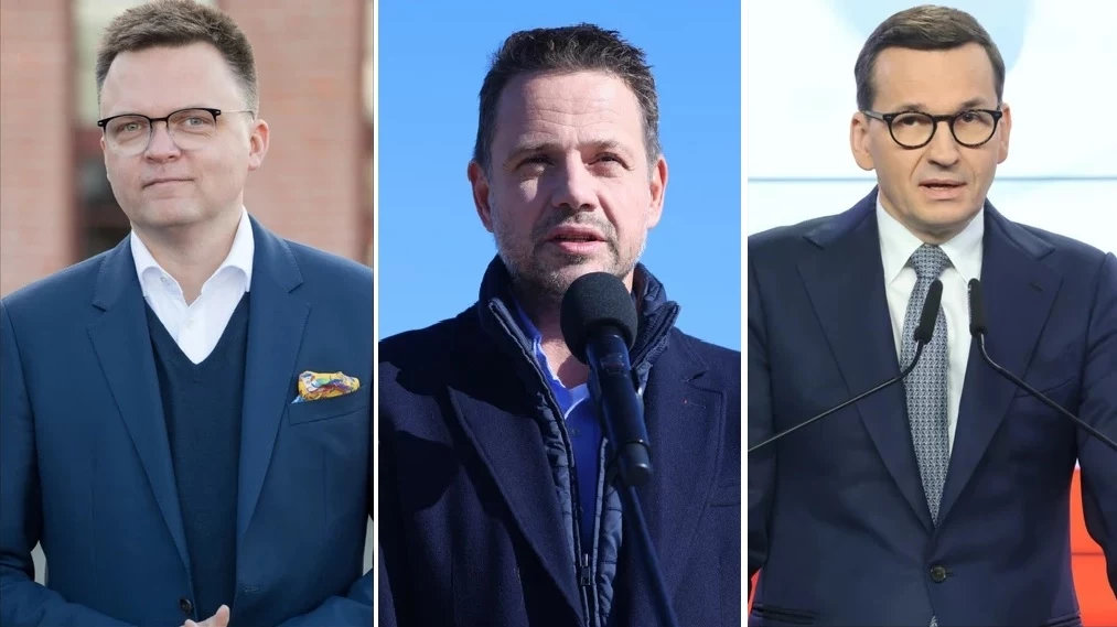 Szymon Hołownia, Rafał Trzaskowski, Mateusz Morawiecki Szymon Hołownia, Rafał Trzaskowski, Mateusz Morawiecki