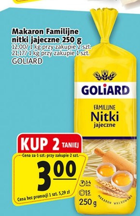 Goliard Makaron familijny nitki jajeczne 250 g niska cena
